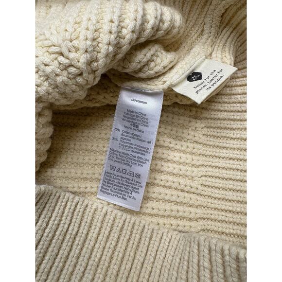 Women’s Madewell Size Small Cream Mariela Pointelle Sweater Tee/tank/vest EUC - Picture 5 of 7